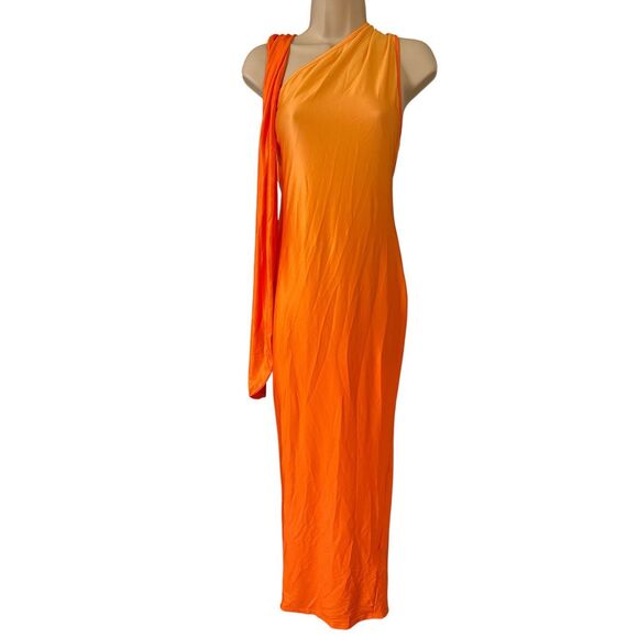 Orange ombre stretch maxi dress size small - Picture 1 of 4